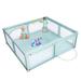 Costway Large Infant Baby Playpen Safety Play Center Yard with 50 Ocean Balls-Blue