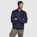 Eddie Bauer Men's Reso Tech Full-Zip Sweater Mock Neck - Navy Heather - Size L