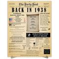 The Party Post 86th Birthday Party Decorations 11x14 in Unframed Poster Born in 1938