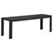 Theo 53 Inch Outdoor Bench Black Aluminum Frame Plank Style Seat Surface- Saltoro Sherpi