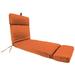 Jordan Manufacturing Sunbrella 72 x 22 Spectrum Cayenne Orange Solid Rectangular Outdoor Chaise Lounge Cushion with Ties and Hanger Loop