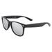 AlterImage Jive Sports Retro Sunglasses for Men or Women Black Frame w/Silver Metal Accent & Flash Mirror Lenses