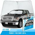 CLIM ART Windshield Sun Shade for Ford F-150 2009-2014 - Custom-Fit Foldable Car Sun Shade - Car Sunshade - Vehicle Sun Protector - Front Auto Windshield Cover Car Windshield - WS3008