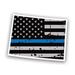 Distressed Thin Blue Line Colorado State Shaped Subdued US Flag Sticker Decal - Self Adhesive Vinyl - Weatherproof - Made in USA - weathered police law enforcement first responder co