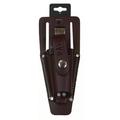 ToolTreaux 8.25 Inch Two Pocket Top Grain Leather Tool Holder with Belt Clip Dark Brown