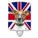 Caroline s Treasures KJ1162CNL Jack Russell Terrier with English Union Jack British Flag Ceramic Night Light 6x4x3