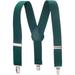 Holdâ€™em Suspenders for Boys and Baby-Leather Metal Clip - Hunter Green (30 )