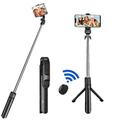 Tomshoo 2021 Fashion BT Wireless Selfie Tripod Extendable Selfie Stick Aluminium Alloy 360Â° Rotation Phone Stand Holder Remote Control Shutter for Smartphones Camera