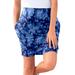 Plus Size Women's Stretch Cotton Skort by Woman Within in Blue Tie Dye (Size 1X)