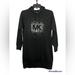 Michael Kors Dresses | Micheal Kors Cotton Long Sleeve Hoodie Oversized Dress Embroiled Pearls | Color: Black | Size: Xs