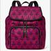 Kate Spade Bags | New Kate Spade Little Better Sam Brocade-Printed Fabric Medium Backpack | Color: Black/Pink | Size: Medium