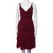 Burberry Dresses | Burberry Knee Length Cocktail Dress Burgundy Size Small | Color: Pink/Red | Size: 4