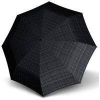 Taschenregenschirm KNIRPS T.200 Medium Duomatic, check grau (check) Regenschirme Taschenschirme