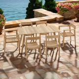 7 piece Horizon Surf Teak Wood Outdoor Furniture Set