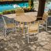 5pc Round Surf Table and Vogue Chair Dining Set