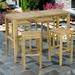 Rectangular Laguna Backless Teak Bar Set