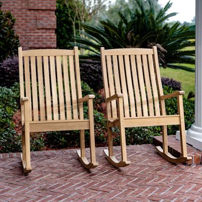 Teak Rocking Chair Set