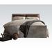 iHome Studio Sutton Storage Headboard Platform Bed Upholstered/Metal/Genuine Leather in Brown | 33 H x 66 W x 97 D in | Wayfair ACBED-21045