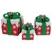 Northlight Seasonal Lighted Red w/ White Snowflakes Gift Boxes Christmas Decorations Plastic | 12 H x 10 W x 10 D in | Wayfair NORTHLIGHT Y93945