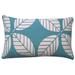 August Grove® Lachance Linen Lumbar Pillow Polyester/Polyfill/Down/Feather/Linen in Green/Blue | 12 H x 20 W x 4 D in | Wayfair