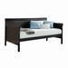 Canora Grey Seekonk Modern Day Bed Wood in Black | 39 H x 42 W x 82 D in | Wayfair CF86EB7FF9D54C9E8A15AD9483E00F94