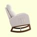 Corrigan Studio® Ketevan Rocking Chair Solid + Manufactured Wood/Wood/Fabric in Brown | 39.76 H x 37.01 W x 27.17 D in | Wayfair