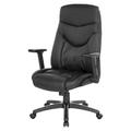 Inbox Zero Kloud Gergetown Faux Leather Executive Chair Upholstered in Gray/Brown | 44.75 H x 28.75 W x 27.5 D in | Wayfair