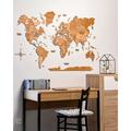 Enjoy The Wood Minimalist Wall Decor, 3D World Map Wall Art in Gray | 47 H x 79 W x 0.47 D in | Wayfair MWO3XL300LI00000