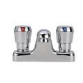 Zurn Industries Z86500-XL-3M AquaSpec Deck Mount Metering Faucet w/ 4" Cast Spout & Push Button Caps - 0.5 gpm Spray Outlet, Chrome