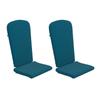 Flash Furniture JJ-CSN14501-TL-2-GG Seat Cushion for High Back Patio Chairs - 19 1/4"W x 47 1/4"D x 2"H, Polypropylene, Teal, Blue