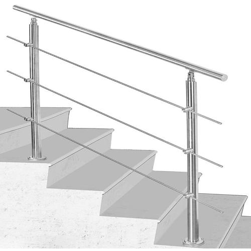Treppengeländer Geländer Edelstahl Handlauf Brüstung Treppe Ø42mm für Treppen Balkon Innen & Außen