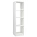 Costway 5 Tiers 4-Cube Narrow Bookshelf with 4 Anti-Tipping Kits-White