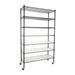 7 Tier Wire Shelving Unit Metal Garage Storage Shelves with Wheels