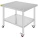 VEVOR Stainless Steel Work Table Commercial Food Prep Worktable 3-Stage Adjustable Shelf with 4 Wheels