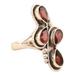 Gemstone Slide in Red,'Artisan Crafted Garnet and Sterling Silver Cocktail Ring'