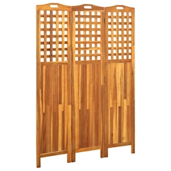 vidaXL 3-teiliger Raumteiler 121x2x170 cm Akazie Massivholz Image