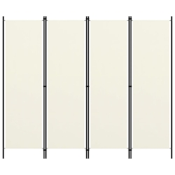 vidaXL 4-tlg. Raumteiler Cremeweiß 200x180 cm Image