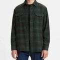 Levi's Shirts | Flawed Levi's Men's Plaid Flannel Long Sleeve Button-Down Shirt Size Large | Color: Black/Green | Size: L