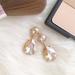 Anthropologie Jewelry | Iridescent Champagne Clear Earrings | Color: Gold | Size: Os