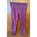 Lululemon Athletica Pants & Jumpsuits | Lululemon Maroon Velved Embossed Workout Leggings; Size 8 | Color: Purple | Size: 8