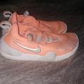 Nike Shoes | Nike Kids Toddler Girls Coral Slip On Sneakers Tennis Shoes Youth Tiny 9c | Color: Orange/Silver | Size: 9g