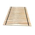 The Furniture King Bed Slats King Size Wood Less Than 2 Inches Apart Specialty Platform Plank Bed Frame Support Boards Attached with Black Strapping 73.50 Wide