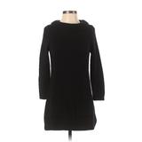 Field Flower Casual Dress - Sweater Dress Crew Neck 3/4 Sleeve: Black Dresses - Women's Size X-Small