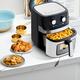 LEMROE 6-in-1 Air Fryer with Double Knob and Visible Window 6.5L Air Fryer Rapid Circulation for Health Cooking, 1700W, 30 min-timer, 80-200°C