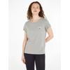 T-Shirt "SHORT SLEEVE T-SHIRT", Damen, Gr. M (38), grau (light, grau, heather), Single Jersey, Obermaterial: 100% Baumwolle, TOMMY HILFIGER UNDERWEAR, meliert, casual, gerade hüftlang, Rundhals, Kurzarm eingesetzt Rollkante, Shirts, mit Tommy...