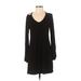 Michael Stars Casual Dress - Sweater Dress: Black Solid Dresses - Women's Size Small