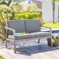 Canapé de jardin PAVANE Graphite 2 places - Aluminium traité époxy, Polyester Hespéride