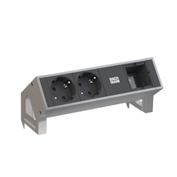 BACHMANN DESK2 2x Schutzkontakt 1x ABD GST18 Inox Image