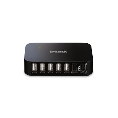 D-Link DUB-H7 - USB 2.0 Type-B - USB 2.0 - 480 Mbit/s - Schwarz - FCC - CE - C-Tick - VCCI - IC - RoHS - 5 V Image