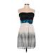 Teeze Me Cocktail Dress - Party: Ivory Graphic Dresses - Women's Size 11